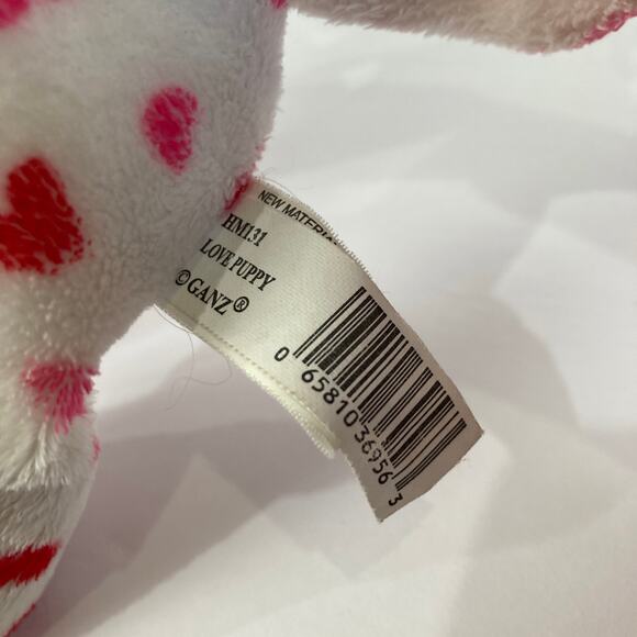 Ganz Webkinz HM131 LOVE PUPPY Hearts Valentine Dog Plush (No Code) - Picture 8 of 9